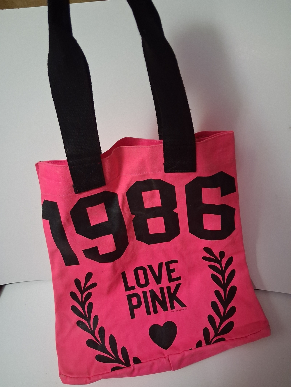 LOVE PINK Victoria's Secret 1986 Pink Canvas Tote Bag
